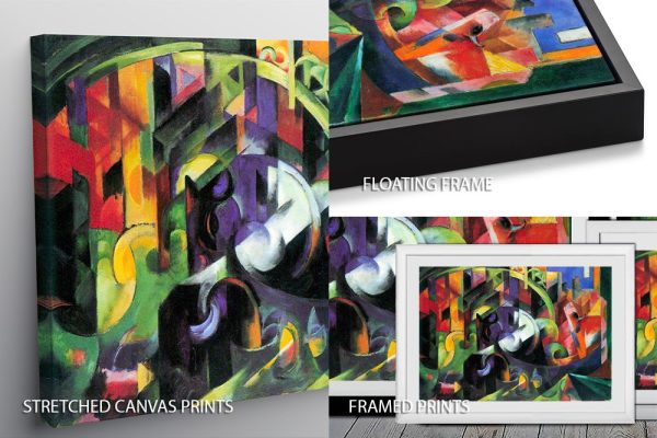 Abstract with Cattle by Franz Marc fine art print, bold Expressionist colour Abstract with Cattle by Franz Marc fine art print, bold Expressionist colour