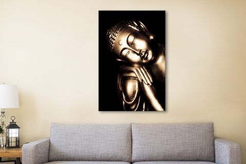 Black and Gold Buddha Canvas Art Print | Blue Horizon Prints Australia