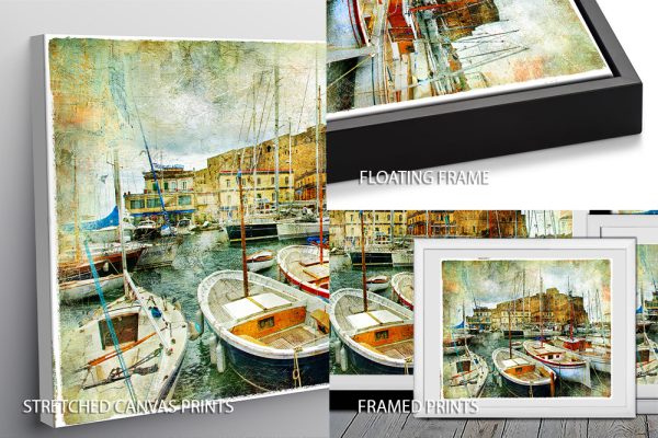 Boats in the Harbour quality print, a breezy coastal gift for a beach house Boats in the Harbour quality print, a breezy coastal gift for a beach house