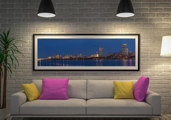 Boston Skyline Panorama Dusk wall art, gallery-grade framed print in modern city typographic print, suitable for bedroom Boston Skyline Panorama Dusk wall art, gallery-grade framed print in modern city typographic print, suitable for bedroom
