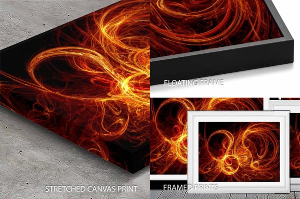 Burning Night print, dramatic abstract in deep reds and smouldering tones Burning Night print, dramatic abstract in deep reds and smouldering tones