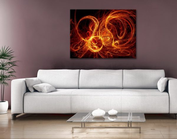 Burning Night abstract wall art, a dramatic warm-toned gift for a home office Burning Night abstract wall art, a dramatic warm-toned gift for a home office