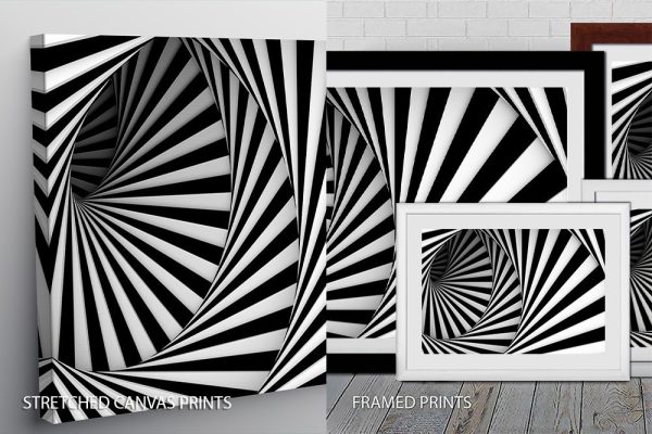 Circular stairs canvas, a striking architectural gift for a home office