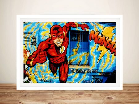Comic Book Graffiti print, a bold superhero street-art design for a fun games room Comic Book Graffiti print, a bold superhero street-art design for a fun games room