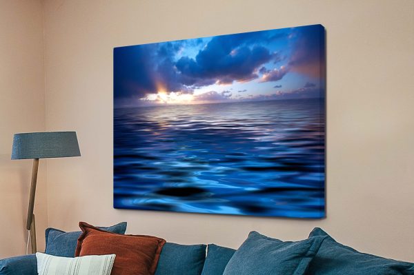Dreamy Seas canvas, a gentle surf-art gift for a calm coastal sitting room Dreamy Seas canvas, a gentle surf-art gift for a calm coastal sitting room