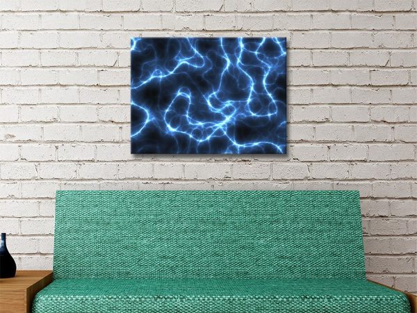 Electric blue abstract canvas print, a vibrant gift for a study feature wall Electric blue abstract canvas print, a vibrant gift for a study feature wall