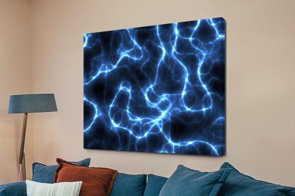 Electric Blue abstract canvas, vivid cobalt forms with bright energy Electric Blue abstract canvas, vivid cobalt forms with bright energy