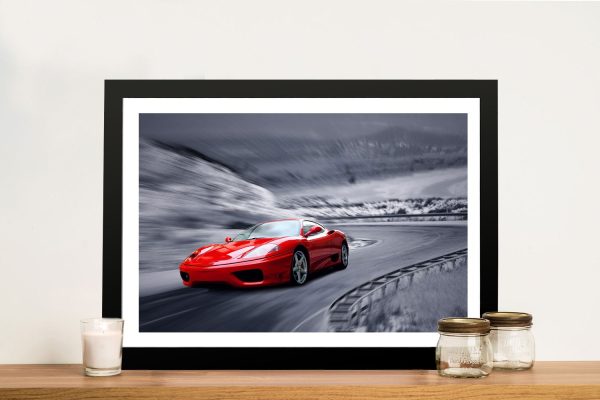 Ferrari F430 framed wall art, a bold supercar gift for a study Ferrari F430 framed wall art, a bold supercar gift for a study