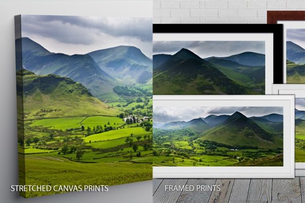 Lake District panoramic canvas print, a calming gift for a study feature wall Lake District panoramic canvas print, a calming gift for a study feature wall