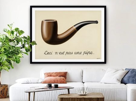 The Treachery of Images by Rene Magritte, painted pipe beneath the line ceci nest pas une pipe The Treachery of Images by Rene Magritte, painted pipe beneath the line ceci nest pas une pipe