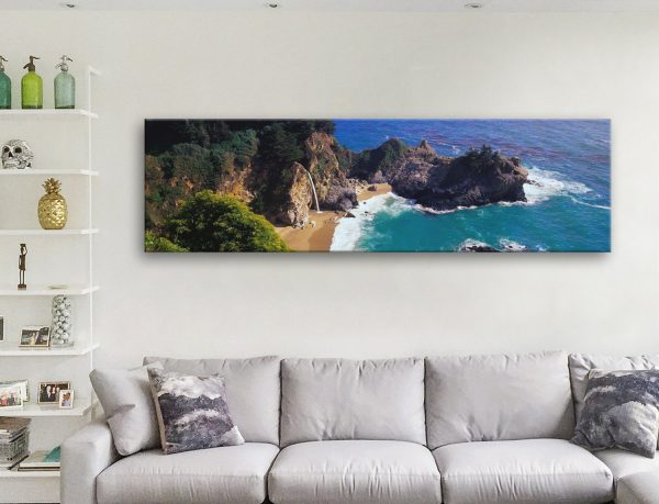 Paradise Island panoramic art, a serene tropical gift for a bathroom feature wall Paradise Island panoramic art, a serene tropical gift for a bathroom feature wall
