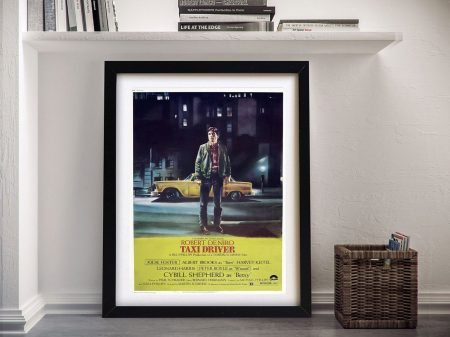 Taxi Driver framed film poster, a cult cinema gift for a den feature wall