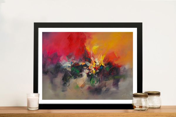 The Battle abstract framed print, a dynamic gift for a contemporary study