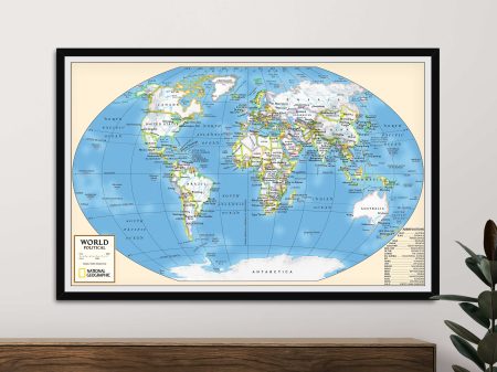 World map canvas wall art, a smart gift for a study