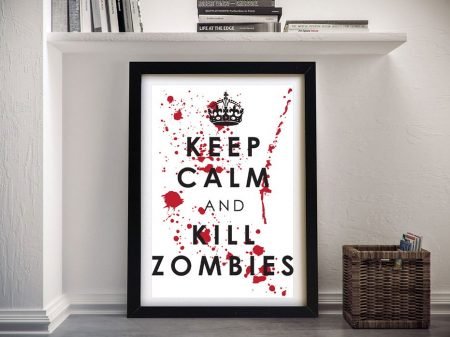 Keep Calm and Kill Zombies print, a fun quirky gift for a games room Keep Calm and Kill Zombies print, a fun quirky gift for a games room
