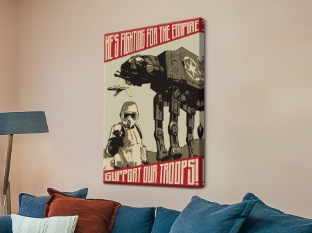 Support Our Troops canvas, a retro poster gift for a characterful home office Support Our Troops canvas, a retro poster gift for a characterful home office