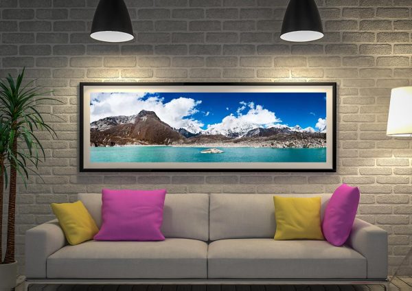 Himalayan panorama canvas, a majestic mountain gift for a lounge feature wall