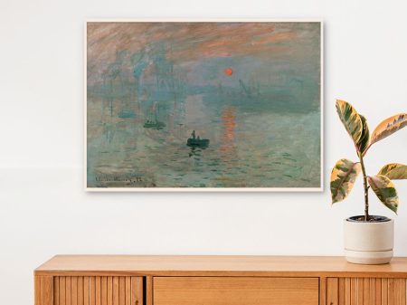 Impression Sunrise by Claude Monet framed print, a calm Impressionist gift for a bedroom Impression Sunrise by Claude Monet framed print, a calm Impressionist gift for a bedroom