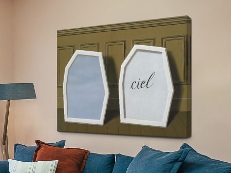 The Palace of Curtains III by Magritte canvas print, a surreal work for a hallway The Palace of Curtains III by Magritte canvas print, a surreal work for a hallway