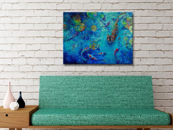 Iris Scott Coy Kitty canvas, a playful finger-painted gift for a child's room Iris Scott Coy Kitty canvas, a playful finger-painted gift for a child's room