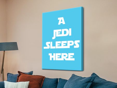 A Jedi Sleeps Here Star Wars canvas print, a fun gift for a child's room A Jedi Sleeps Here Star Wars canvas print, a fun gift for a child's room