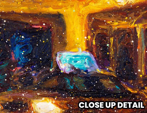 Midnight in Gowanus detail, a moody urban gift for a study Midnight in Gowanus detail, a moody urban gift for a study