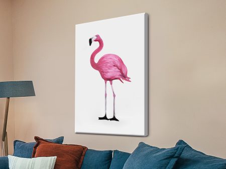 Pink Flamingo wall art, elegant blush bird in gentle natural tones Pink Flamingo wall art, elegant blush bird in gentle natural tones