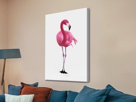 Vibrant Flamingo II canvas, bright pink plumage against a bold backdrop Vibrant Flamingo II canvas, bright pink plumage against a bold backdrop