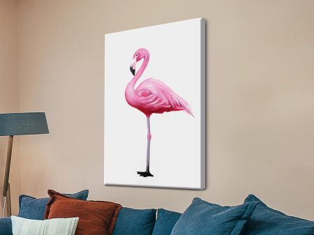 Vibrant Flamingo I canvas, bold pink bird in a lively painterly style Vibrant Flamingo I canvas, bold pink bird in a lively painterly style