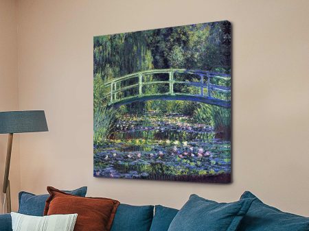 Water Lily Pond by Claude Monet, arched Japanese bridge over a lily-strewn pond Water Lily Pond by Claude Monet, arched Japanese bridge over a lily-strewn pond