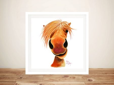 Ginger Nut by Shirley MacArthur framed art, a charming horse gift for a nursery