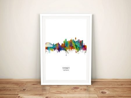 Sydney Australia Skyline quality print, evocative piece in clean contemporary tones