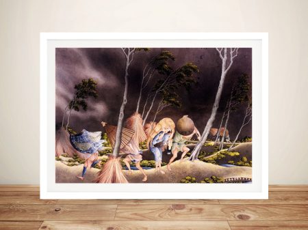 Hokusai Peasants Surprised by a Violent Storm canvas, a dramatic Japanese gift for a study