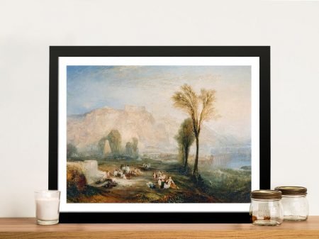 Turner Ehrenbreitstein framed print, a serene landscape gift for a study