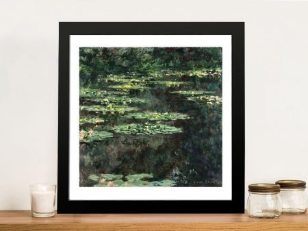 Water Lilies 1904 by Monet framed, a lush pond-garden gift for a lounge Water Lilies 1904 by Monet framed, a lush pond-garden gift for a lounge