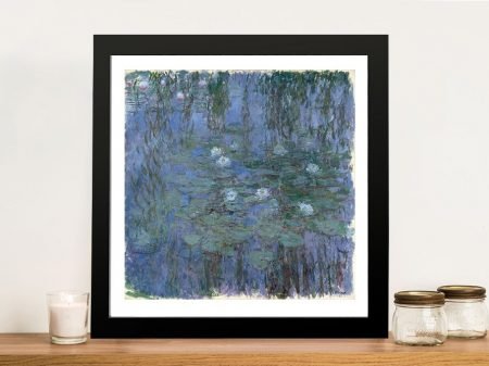 Water Lilies by Monet framed, a serene pond-garden gift for a lounge Water Lilies by Monet framed, a serene pond-garden gift for a lounge