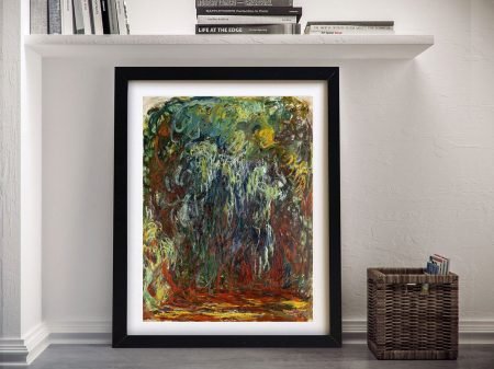 Weeping Willow, Giverny by Monet framed, a lush Impressionist gift for a lounge Weeping Willow, Giverny by Monet framed, a lush Impressionist gift for a lounge