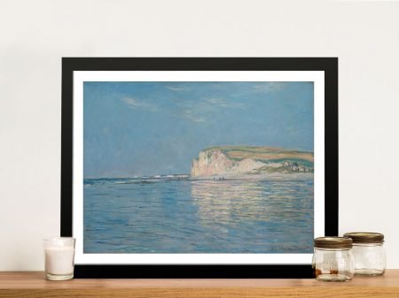 Low Tide at Pourville by Monet framed art, a serene coastal gift for a lounge Low Tide at Pourville by Monet framed art, a serene coastal gift for a lounge