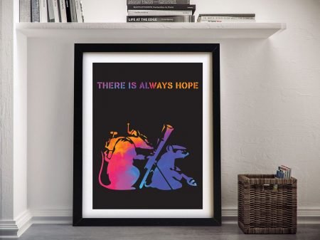 Banksy Terrorats watercolour canvas, an edgy street-art gift for a studio Banksy Terrorats watercolour canvas, an edgy street-art gift for a studio