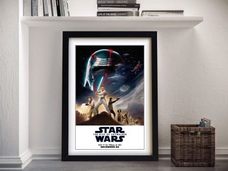 Star Wars Rise of Skywalker framed poster, epic space saga art in dark tones Star Wars Rise of Skywalker framed poster, epic space saga art in dark tones