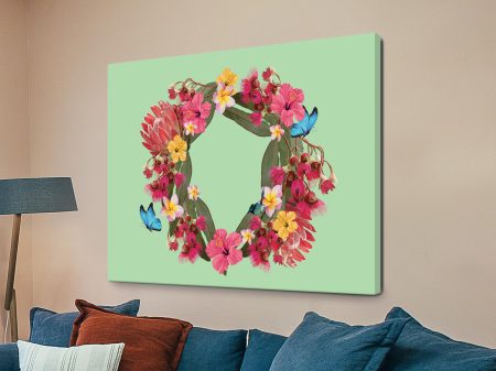 Botanical Reef canvas, lush coral reef scene in bright detailed colour Botanical Reef canvas, lush coral reef scene in bright detailed colour
