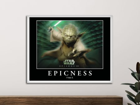 Yoda motivational Star Wars framed print, an uplifting gift for a study Yoda motivational Star Wars framed print, an uplifting gift for a study