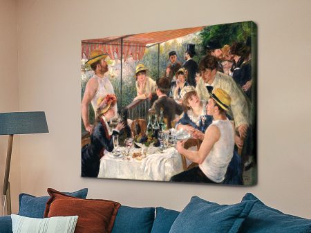 Luncheon of the Boating Party by Renoir print, a lively gift for a dining room Luncheon of the Boating Party by Renoir print, a lively gift for a dining room