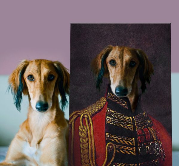 The Earl pet portrait canvas, a distinguished personalised gift for a pet lover The Earl pet portrait canvas, a distinguished personalised gift for a pet lover