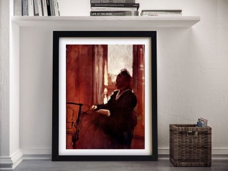 Woman at the Window by Degas framed print, a contemplative gift for a study