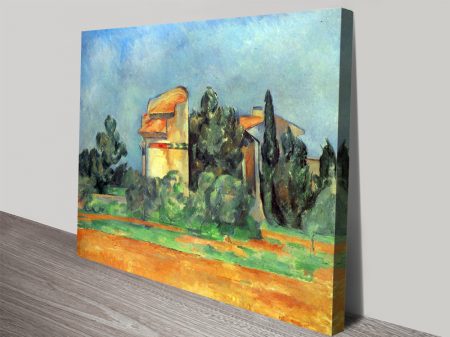Pigeonry in Bellevue by Cézanne, rustic Provence scene in earthy tones, a gift for a lounge in Perth