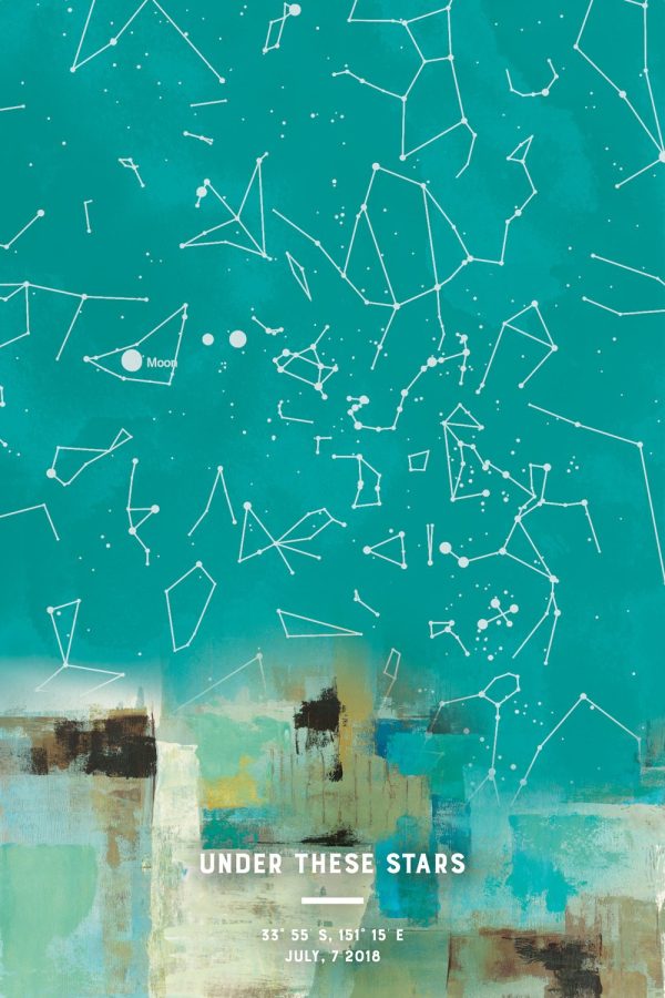 Abstract star map canvas, a modern keepsake gift for a study Abstract star map canvas, a modern keepsake gift for a study