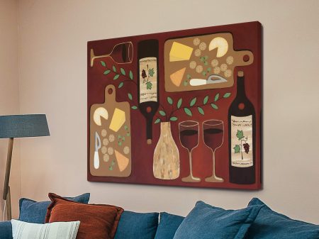 Wine O'Clock playful print, a light-hearted gift for a kitchen or bar wall Wine O'Clock playful print, a light-hearted gift for a kitchen or bar wall