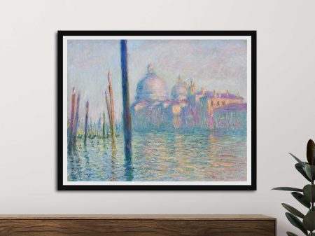 Le Grand Canal by Claude Monet, framed print, Venice's canal with the Salute dome beyond. Le Grand Canal by Claude Monet, framed print, Venice's canal with the Salute dome beyond.
