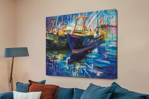 In for the Night nautical wall art, a coastal gift for a lounge